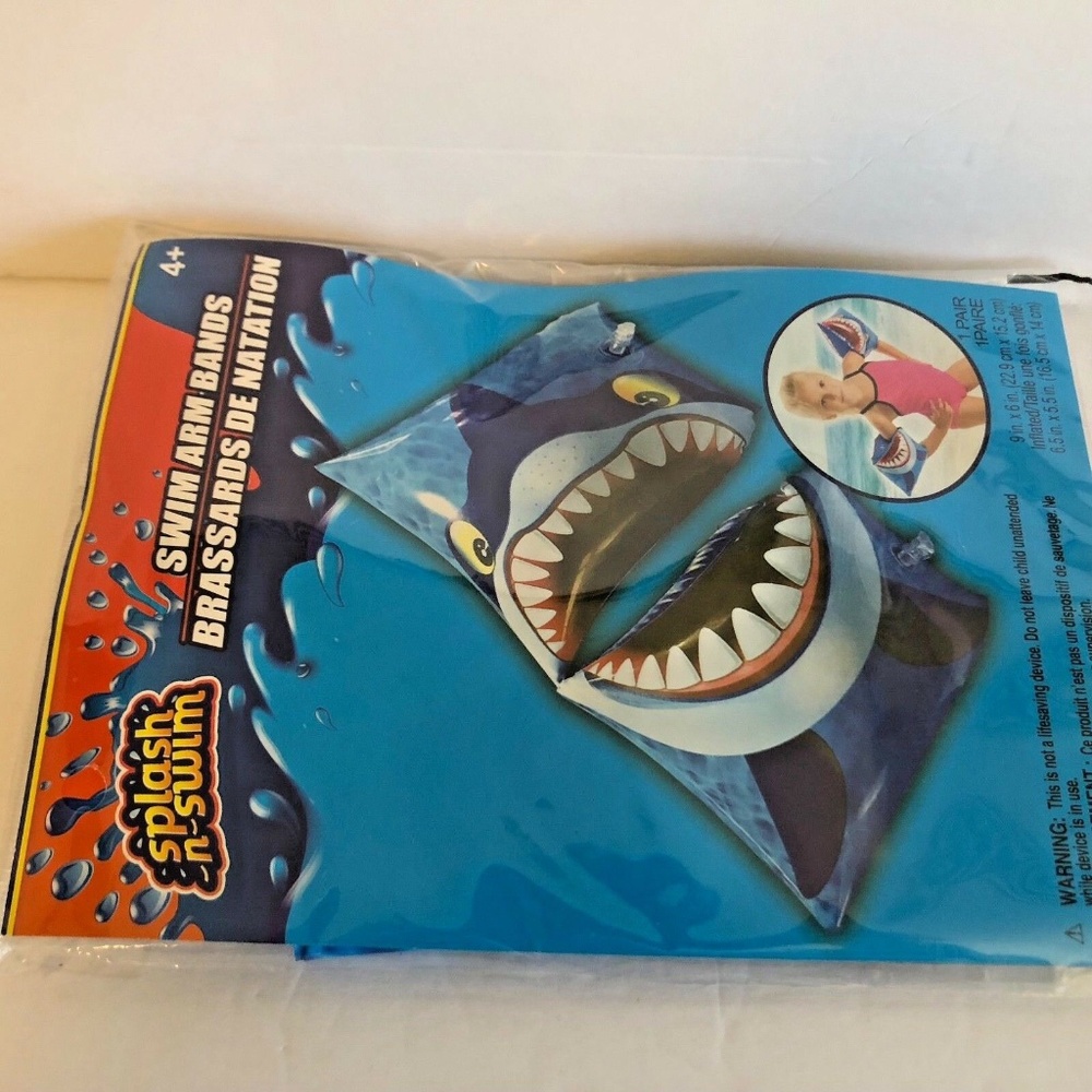 Splash & Swim Arm Band Inflatable Ages 4+ 9" x 6"